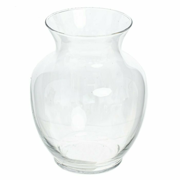 Прозрачная стеклянная ваза 
