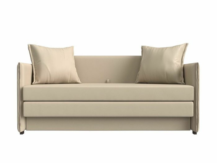 Диван-кровать Лига 011 бежевого цвета (экокожа) - купить Прямые диваны по цене 26999.0