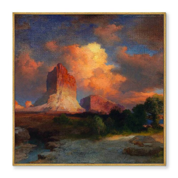 Репродукция картины на холсте Sunset Cloud, Green River, Wyoming, 1917г. - купить Картины по цене 29999.0