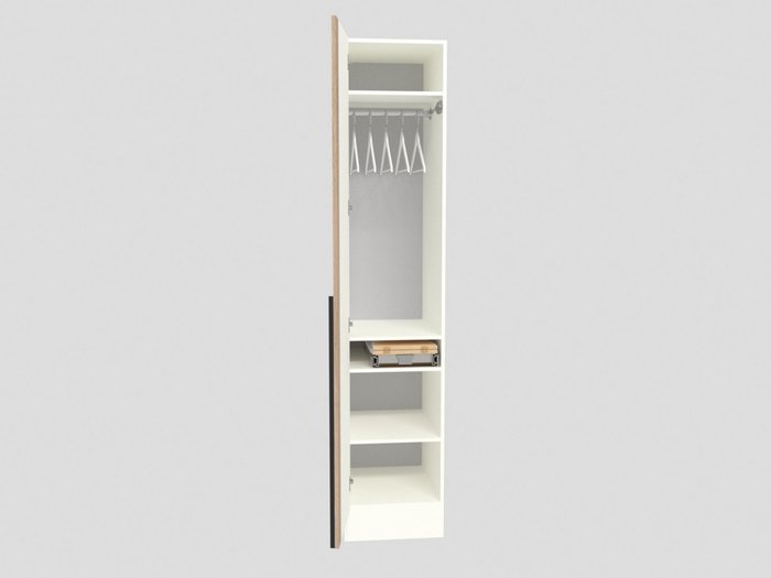 Шкаф с вешалом и гладильной доской Азарт Ш645.1 белого цвета левый - лучшие Шкафы распашные в INMYROOM Шкаф с вешалом и гладильной доской Азарт Ш645.1 белого цвета левый - лучшие Шкафы распашные в INMYROOM