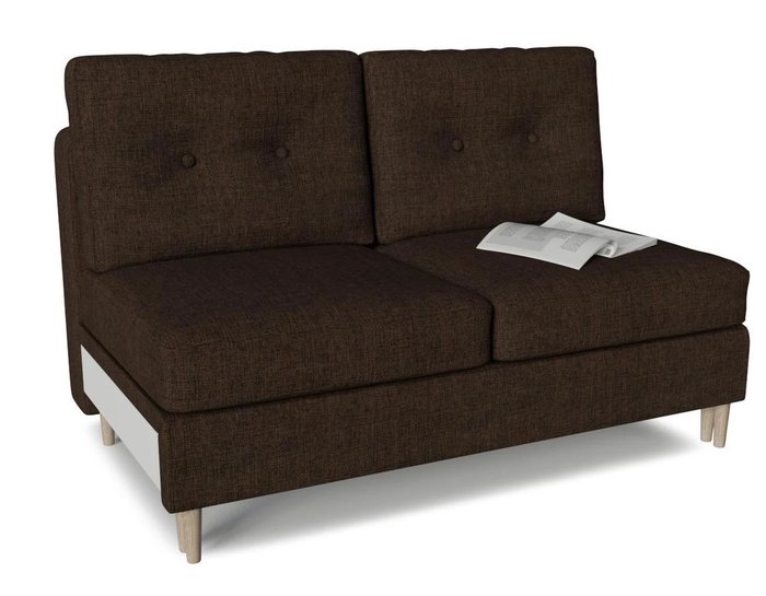 Модуль диван-кровати двухместный Белфаст коричневого цвета