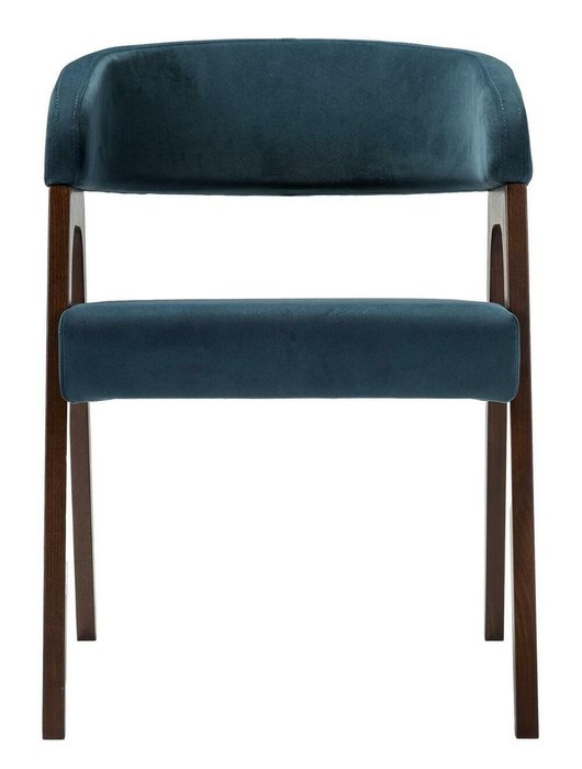 Стул-кресло Baxter сине-коричневого цвета - купить Обеденные стулья по цене 16490.0