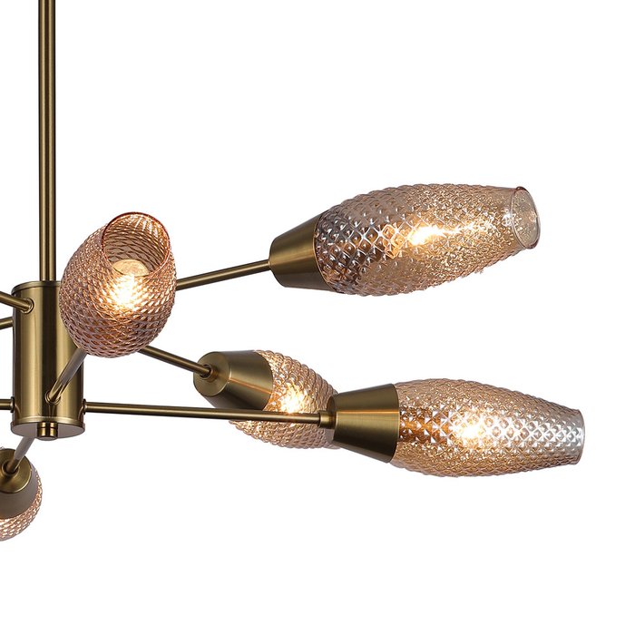 Подвесная люстра Desire Copper со стеклянными плафонами  - лучшие Подвесные люстры в INMYROOM
