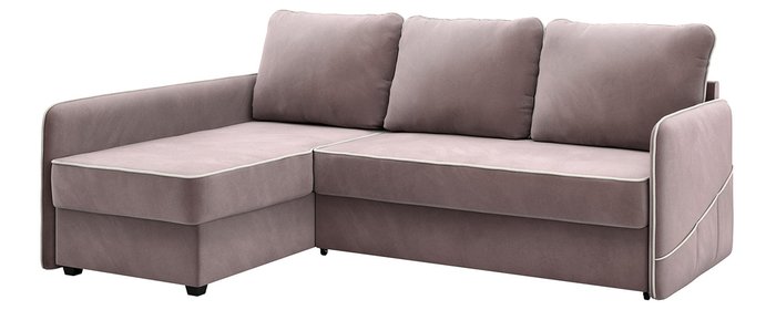 Угловой диван-кровать Слим светло-розового цвета - купить Угловые диваны по цене 32990.0