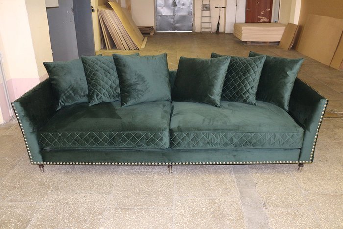 Диван Sorrento трехместный изумрудного цвета - лучшие Прямые диваны в INMYROOM