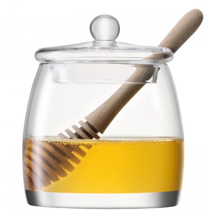 Банка для мёда с деревянной ложкой LSA serve  - лучшие Емкости для хранения в INMYROOM