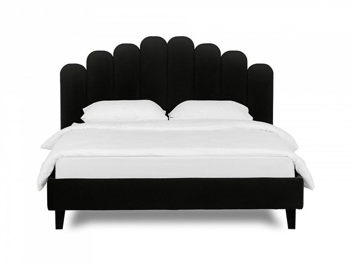 Кровать Queen II Sharlotta L 160х200 черного цвета  - купить Кровати для спальни по цене 64090.0