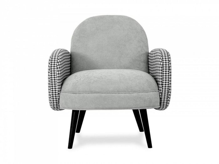 Кресло Bordo серого цвета с черными ножками  - купить Интерьерные кресла по цене 38100.0