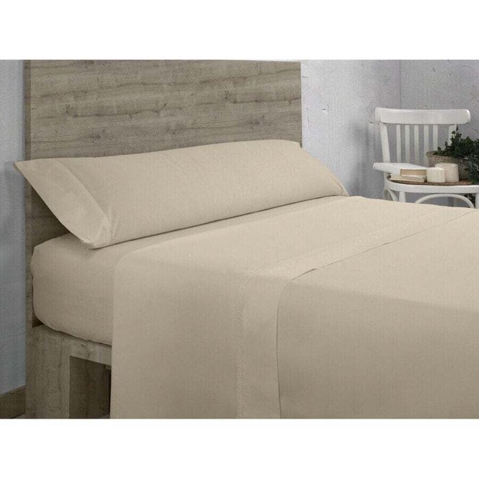 Подогнанная Нижняя Простыня Alexandra House Living QUTUN Бежевый 200 x 200 см 200 x 1 x 200 см - купить Простыни по цене 7770