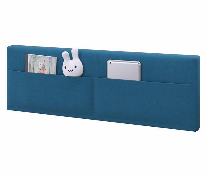 Мягкий защитный бортик-ограничитель для кровати синего цвета Мягкий защитный бортик-ограничитель для кровати синего цвета