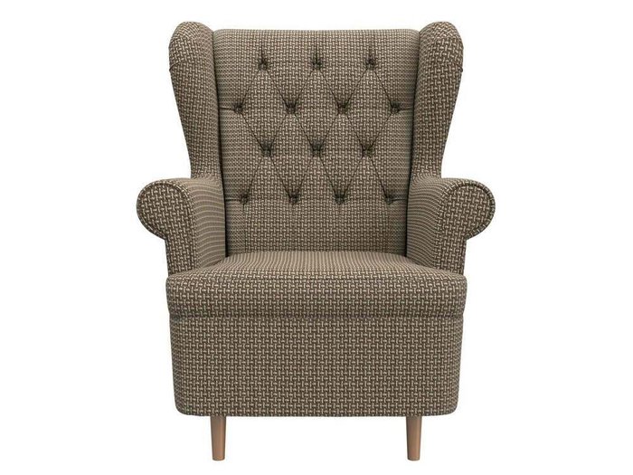Кресло Торин Люкс коричнево-бежевого цвета - купить Интерьерные кресла по цене 25999.0