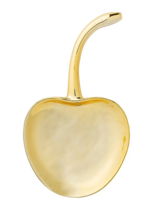 Декоративный поднос в форме вишни цвета золота