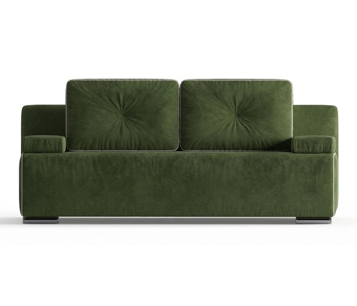 Диван-кровать Роклин в обивке из велюра зеленого цвета - купить Прямые диваны по цене 29490.0