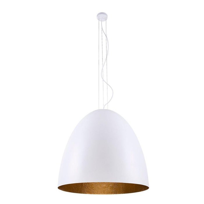 Подвесной светильник Egg из металла белого цвета 