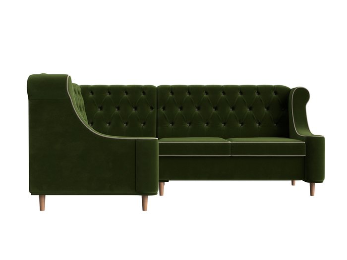 Угловой диван Бронкс зеленого цвета левый угол - купить Угловые диваны по цене 62999.0