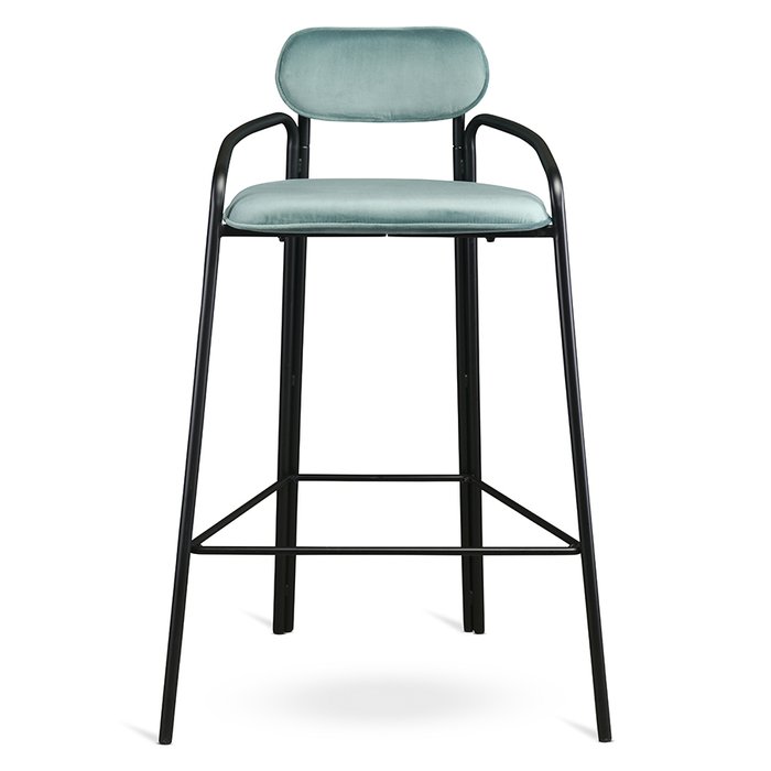 Стул барный Ror round черно-бирюзового цвета - купить Барные стулья по цене 18900.0