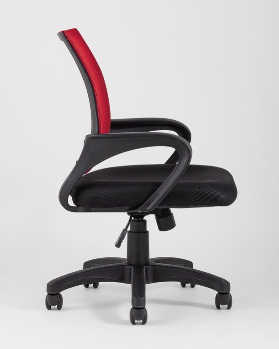 Кресло офисное Top Chairs Simple со спинкой красного цвета - лучшие Офисные кресла в INMYROOM