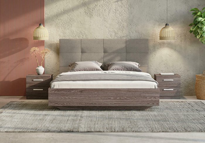 Кровать Victoria 160х200 с изголовьем кремового цвета без основания и подъемного механизма  - купить Кровати для спальни по цене 26000.0