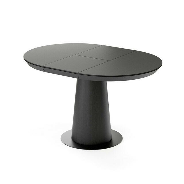 Раздвижной обеденный стол Зир S черного цвета - лучшие Обеденные столы в INMYROOM