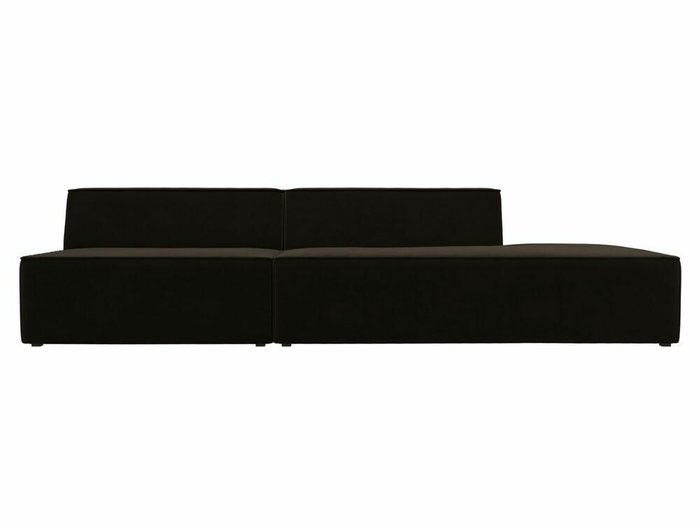 Прямой модульный диван Монс Модерн коричневого цвета правый - купить Прямые диваны по цене 49999.0