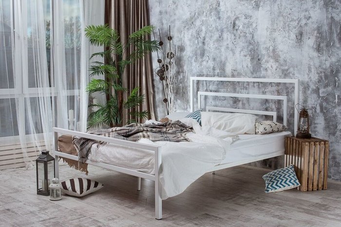 Кровать Атланта 1.6 в стиле лофт 200х160 - лучшие Кровати для спальни в INMYROOM Кровать Атланта 1.6 в стиле лофт 200х160 - лучшие Кровати для спальни в INMYROOM
