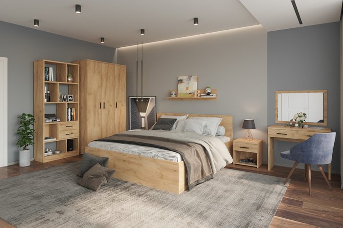 Кровать Виктория 180х190 светло-коричневого цвета - купить Кровати для спальни по цене 25619.0