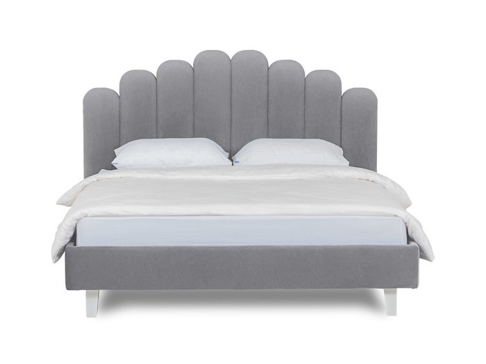 Кровать Queen Sharlotta L 160х200 серого цвета 