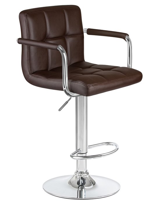 Стул барный с подлокотниками Kruger коричневого цвета - купить Барные стулья по цене 7430.0