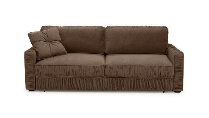 Диван-кровать Бруно коричневого цвета - купить Прямые диваны по цене 68000.0