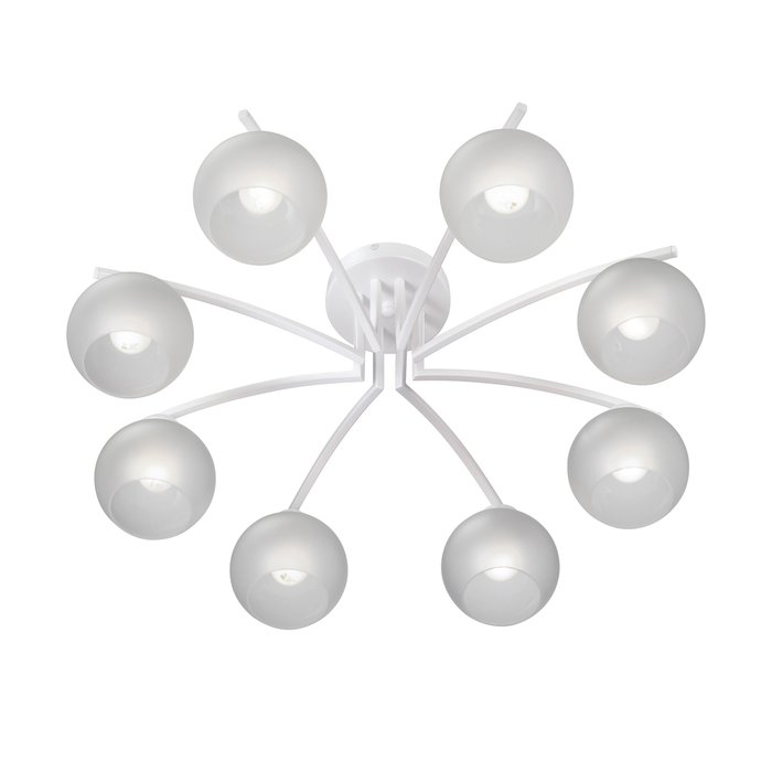 Потолочная люстра V4285-0/8PL (стекло, цвет белый) - лучшие Потолочные люстры в INMYROOM