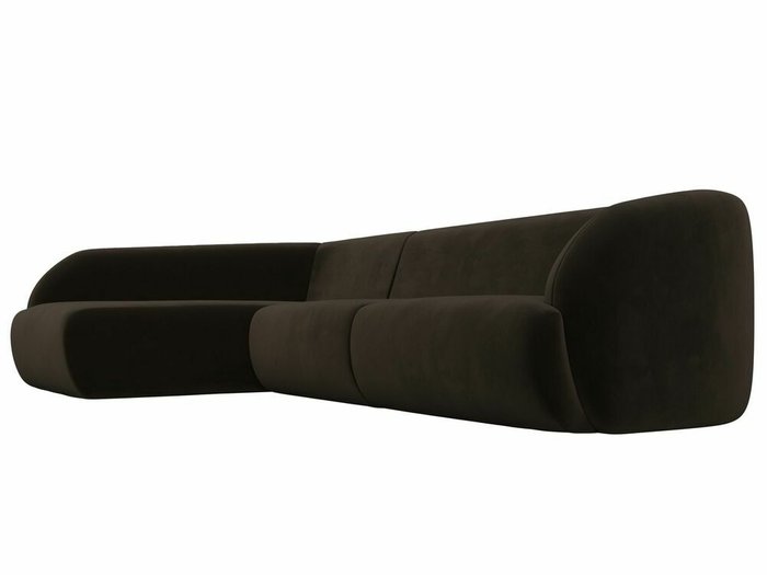 Угловой-диван Лига 041 темно-коричневого цвета левый угол - лучшие Угловые диваны в INMYROOM