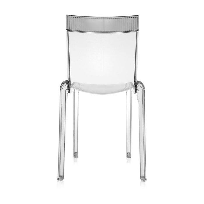 Стул Hi-Cut прозрачный с серой вставкой  - лучшие Обеденные стулья в INMYROOM