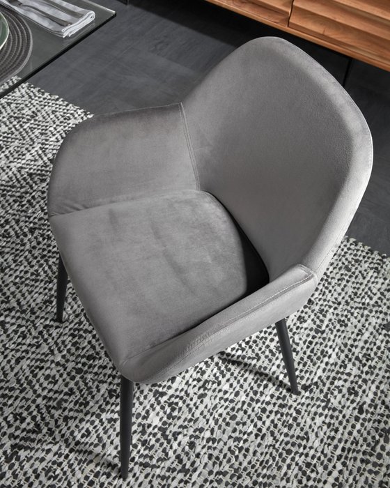 Стул Koon серого цвета - лучшие Обеденные стулья в INMYROOM