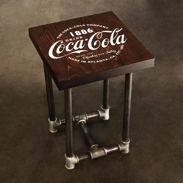 Прикроватный кофейный столик с металлическим каркасом - купить Кофейные столики по цене 5300.0