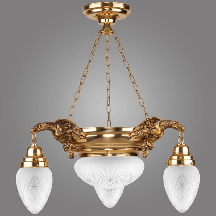 Подвесная люстра Ouro из металла и стекла  - купить Подвесные люстры по цене 49790.0