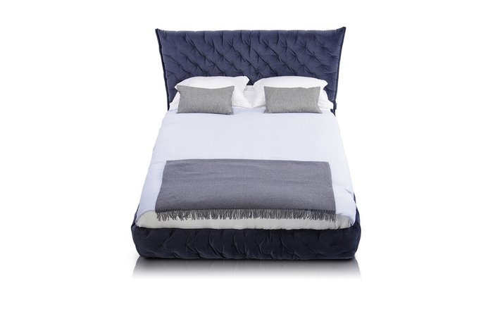 Кровать Club 120х200 темно-синего цвета с ортопедической решеткой - лучшие Кровати для спальни в INMYROOM