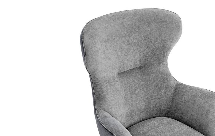Кресло с поворотным механизмом Lucille серого цвета - лучшие Интерьерные кресла в INMYROOM