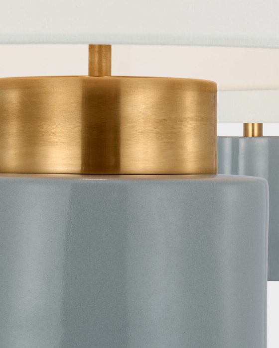 Серо-голубая настольная лампа “Бьют” - купить Настольные лампы по цене 17900