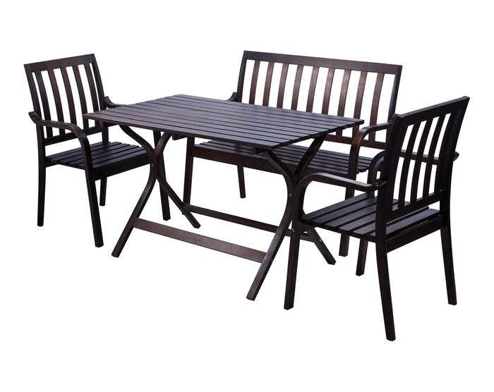 Стул с подлокотниками Берн темно-коричневого цвета - купить Обеденные стулья по цене 6995.0