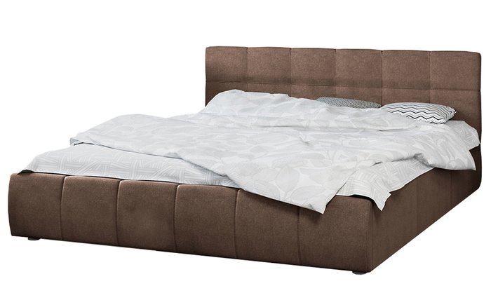 Кровать с подъемным механизмом Fawaris 140х190 коричневого цвета