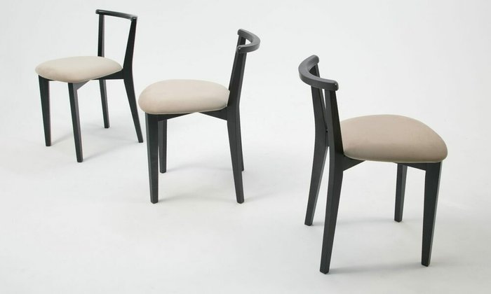 Стул Франк ПМ чёрно-бежевого цвета - купить Обеденные стулья по цене 6490.0