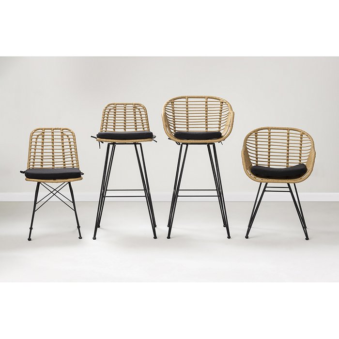 Садовый стул Vetle черно-бежевого цвета - купить Садовые стулья по цене 17900.0