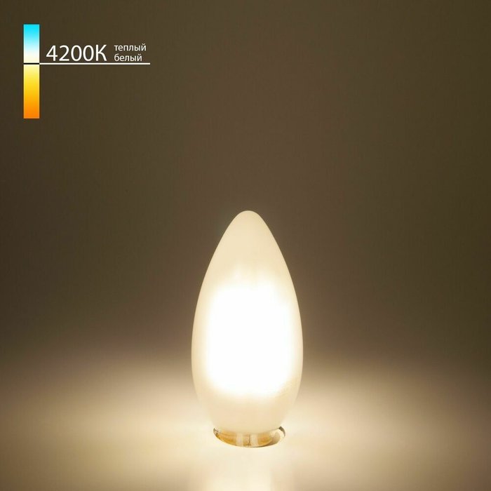 Филаментная светодиодная лампа "Свеча" C35 9W 4200K E14 BLE1427 Свеча F