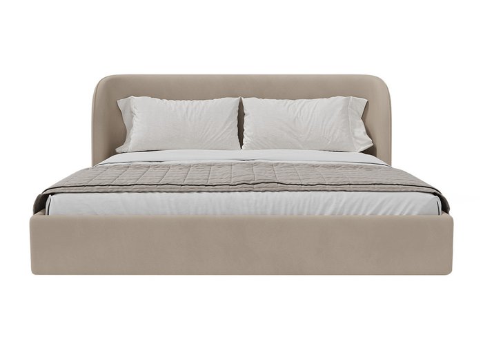 Кровать двуспальная Classic 200х200 бежевого цвета с подъемным механизмом - купить Кровати для спальни по цене 119900.0