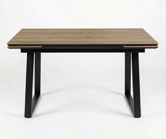 Раздвижной обеденный стол DikLine DZ160 черно-бежевого цвета