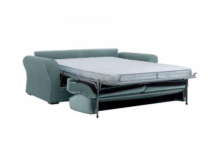 Двухместный диван-кровать Belgian серо-бирюзового цвета - лучшие Прямые диваны в INMYROOM