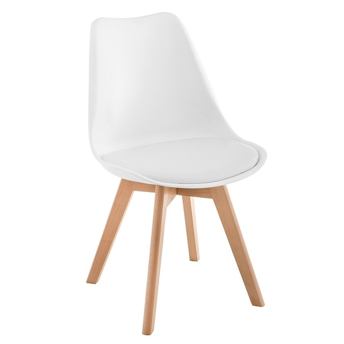 Деревянный стул Bon белого цвета