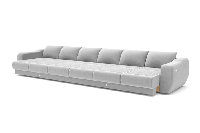 Модульный диван-кровать светло-серого цвета - купить Прямые диваны по цене 418000.0