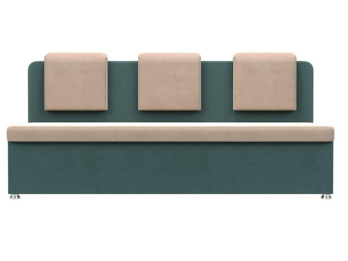 Кухонный прямой диван Маккон бирюзово-бежевого цвета - купить Прямые диваны по цене 24999.0