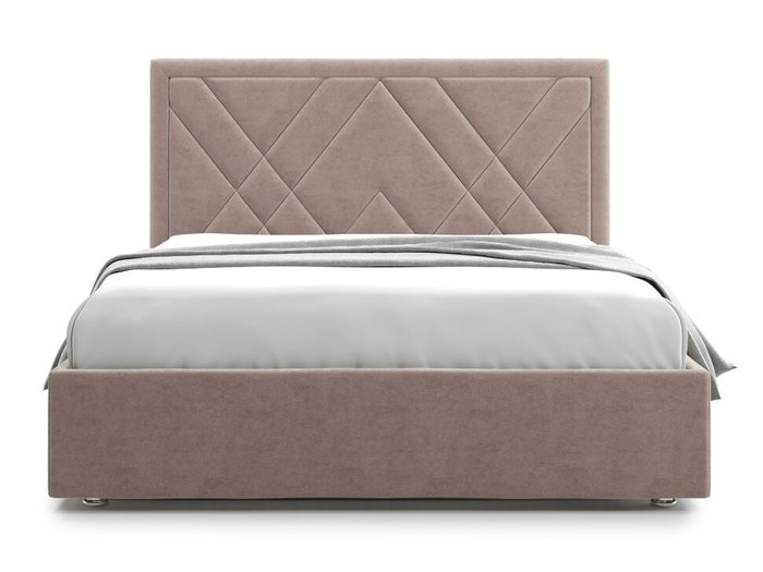 Кровать Premium Milana 2 140х200 светло-коричневого цвета с подъемным механизмом - купить Кровати для спальни по цене 53000.0